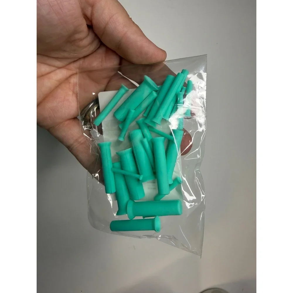 25 Pcs Resin Hole Makers with 5 Sizes Teal Silicone Casting Tools for DIY Crafts